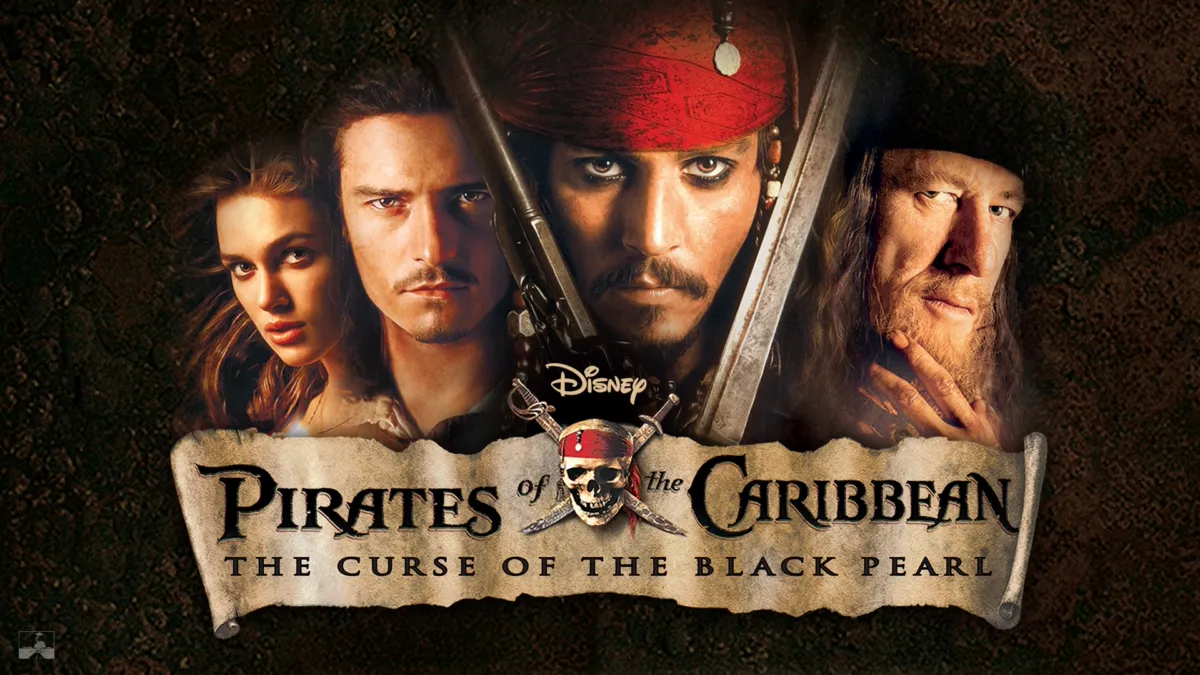 Visuel officiel du film Pirates des Caraïbes : La Malédiction du Black Pearl.